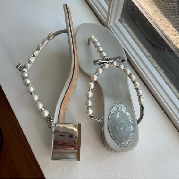 Rene Caovilla Crystal Pearl Thong Sandals women’s size 6 - Picture 11 of 12